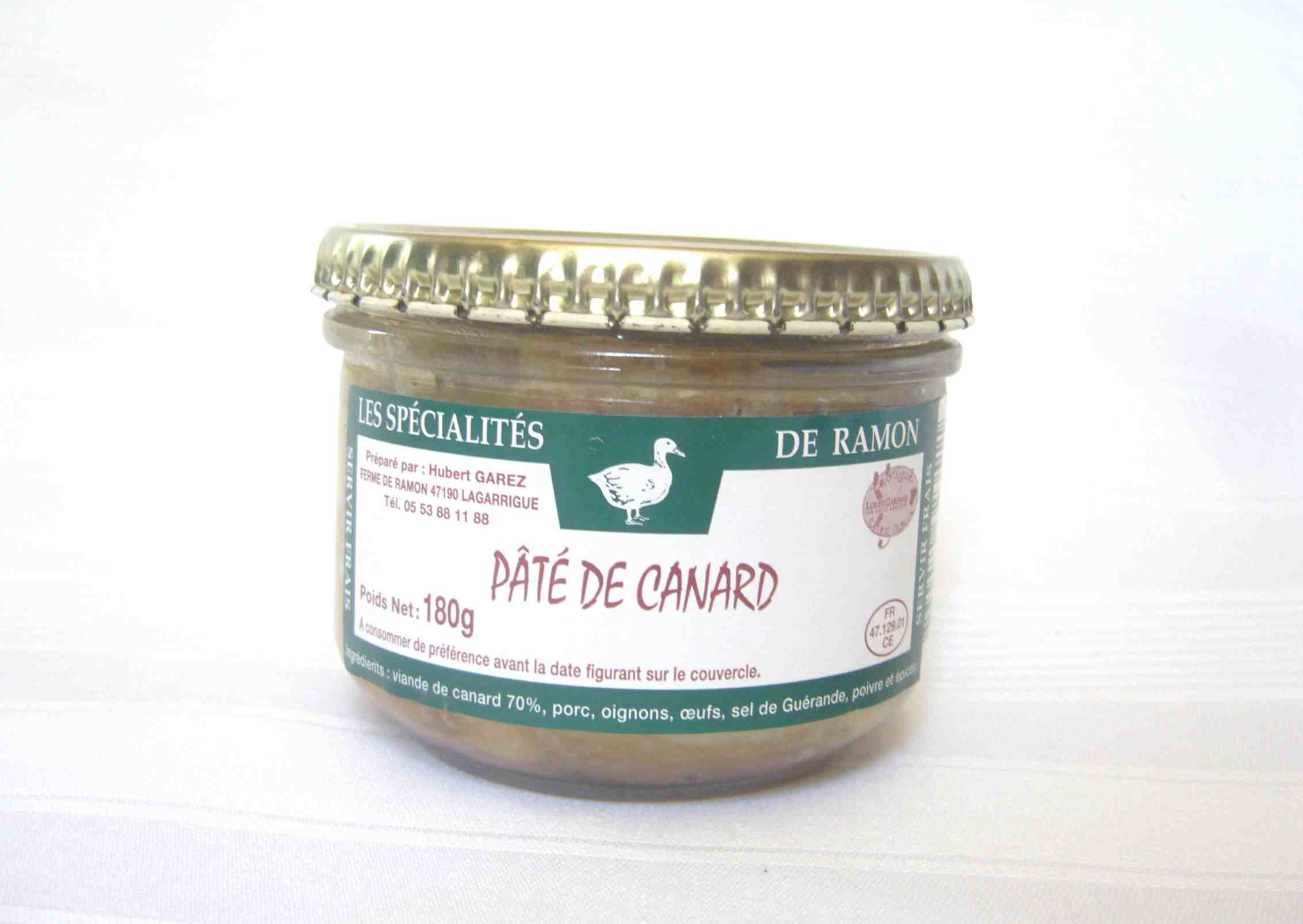 Pâté canard Ferme de Ramon producteur foie gras Ferme de Ramon