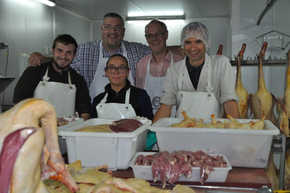 Adrien Masterchef et l'équipe de la Ferme de Ramon