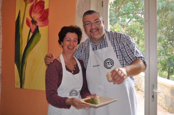 Adrien de Masterchef et Isabelle GAREZ à la Ferme de Ramon